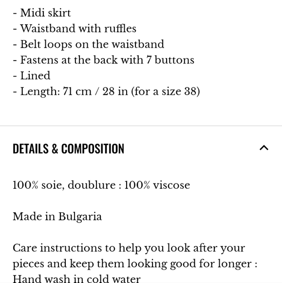 Sezane Arizona Skirt - Picture 3 of 10